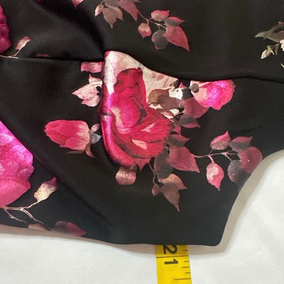 Enfocus Women formal hi/lo dress black w floral print Sleeveless womens size 16W - Picture 6 of 10